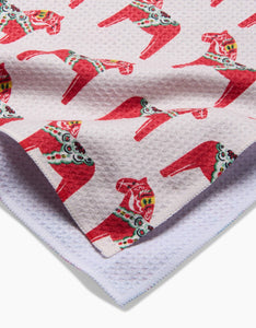 Holiday Dala Horse Tea Towel