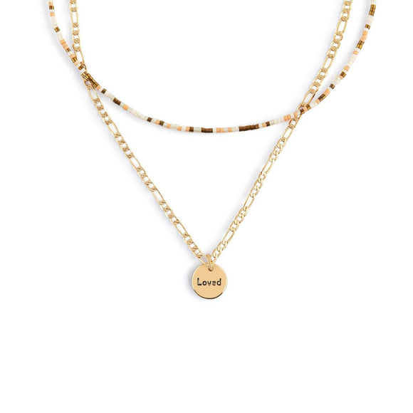 Your Journey Beaded Loved Necklace - 15in