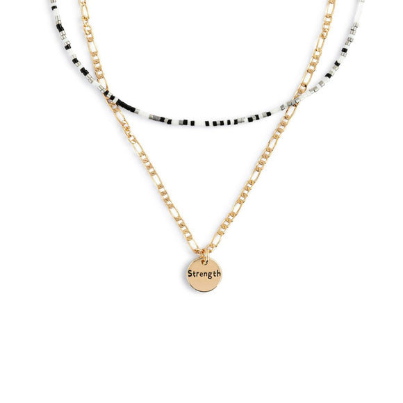 Your Journey Beaded Strength Necklace - 15in