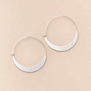 Refined Earring Collection - Crescent Hoop/Sterling Silver