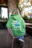 You Deserve the World - Oversized Butter Hoodie (Kiwi)