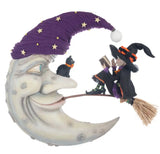 Halloween Hollow Witch on Broom Wall Piece