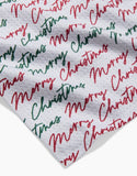 Merry Christmas Greetings Bar Towel