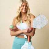 Pickleball Paddle-Daisy Craze Aqua