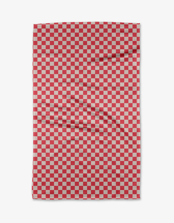 Holiday Checkers Tea Towel