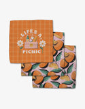 Life Is A Picnic Dishcloth Set