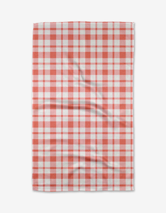 Pretty in Pink Plaid Tea Towel