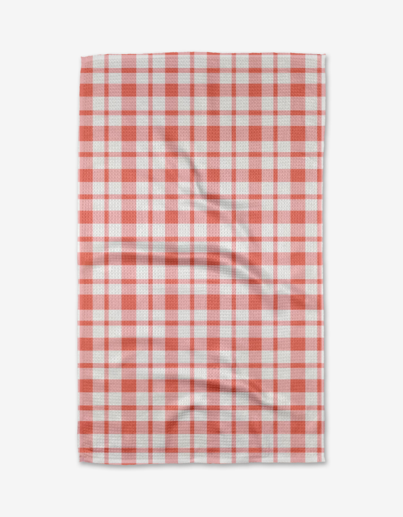 Pretty in Pink Plaid Tea Towel