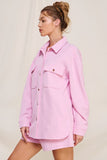 Jacquard Knit Shirt - Pink