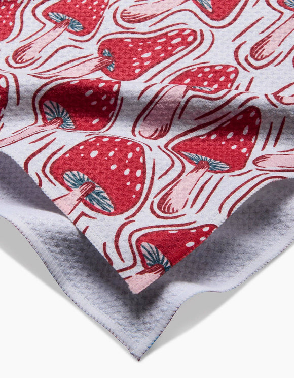 Christmas Mushrooms Tea Towel