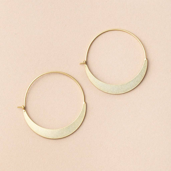 Refined Earring Collection - Crescent Hoop/Gold Vermeil