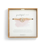 Grateful Heart Mother of Pearl Bracelet - Gold