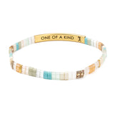 Good Karma Miyuki Bracelet - One of A Kind Mint/Peach/Gold