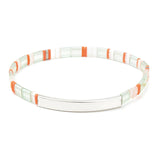 Good Karma Miyuki Bracelet - One of A Kind Mist/Salmon/Silver