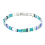 Good Karma Miyuki Bracelet - Just Breathe Turquoise/Green/Silver