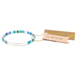 Good Karma Miyuki Bracelet - Just Breathe Turquoise/Green/Silver