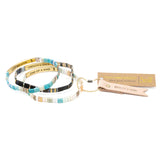 Good Karma Miyuki Bracelet - One of A Kind Mint/Peach/Gold