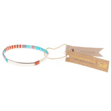 Good Karma Miyuki Bracelet | Gratitude - Turquoise/Orange/Silver