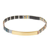 Good Karma Miyuki Bracelet | Strength & Grace - Gunmetal/Gold