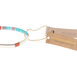 Good Karma Miyuki Bracelet | Gratitude - Turquoise/Orange/Silver