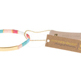 Good Karma Miyuki Bracelet | Good As Gold - Aqua Multi/Gold