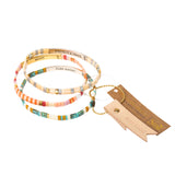 Good Karma Miyuki Bracelet | Good As Gold - Aqua Multi/Gold