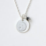 Stone Intention Charm Necklace - Moonstone/Silver