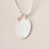 Stone Intention Charm Necklace - Rose Quartz/Silver