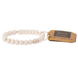 White Fossil Stone Bracelet - Stone of Nurturing