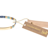 Good Karma Miyuki Bracelet | Strength & Grace - Indigo/Gold