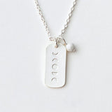 Stone Intention Charm Necklace - Howlite/Silver