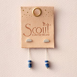 Stone Meteor Thread/Jacket Earring - Lapis/Silver - Stone of Truth